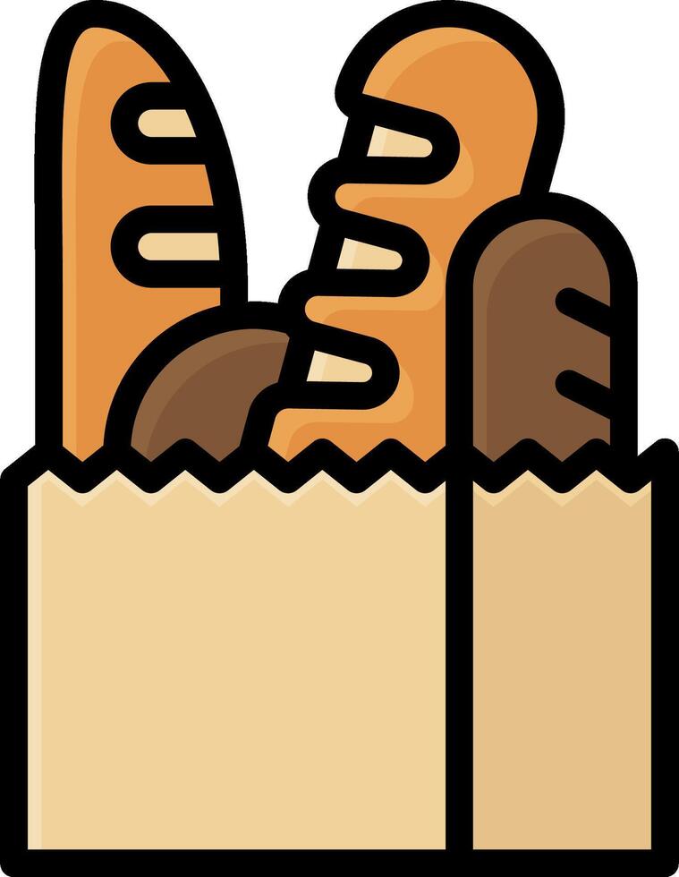 Bread bag icon vector