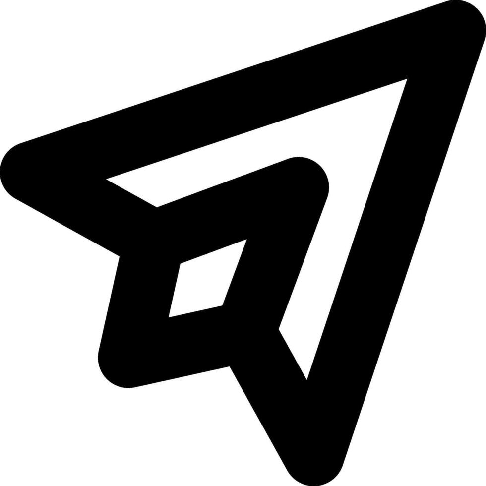 A black and white logo of a triangle vector