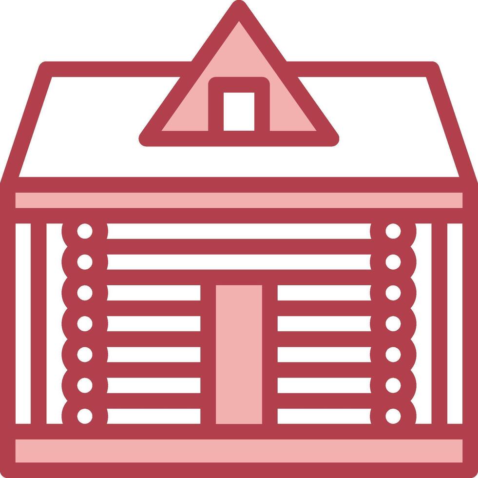 Log cabin icon vector