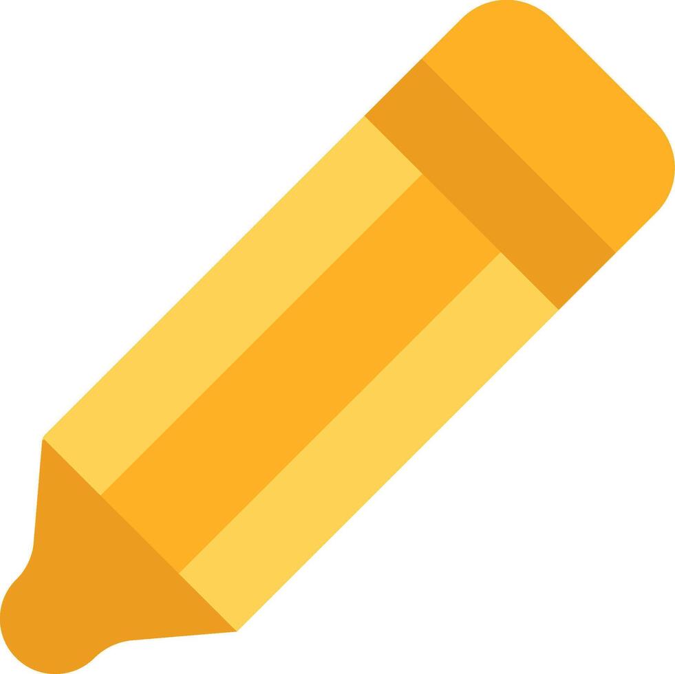A yellow pencil on a white background vector
