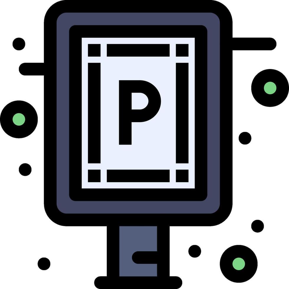 Parking sign icon vector