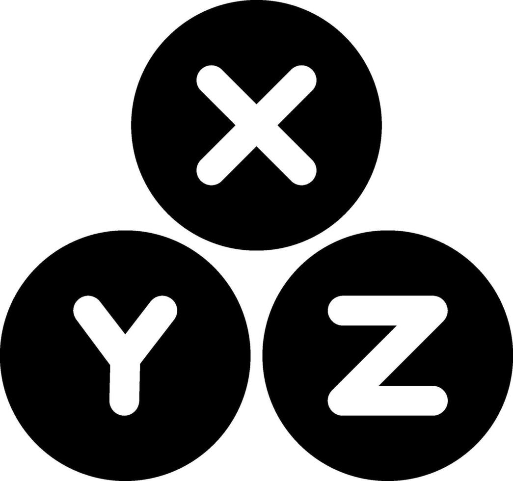 A black and white logo with the letters x and z vector