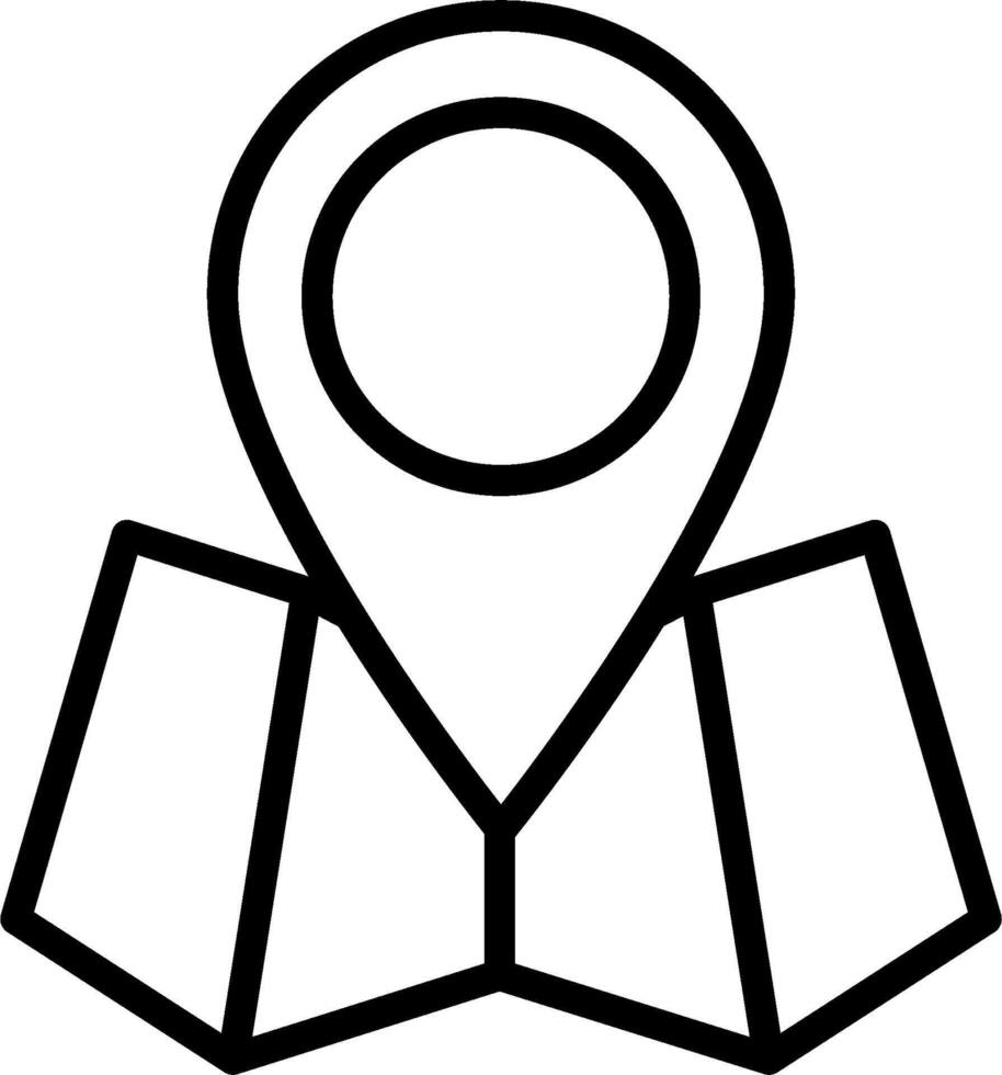 A map pin icon on a white background vector