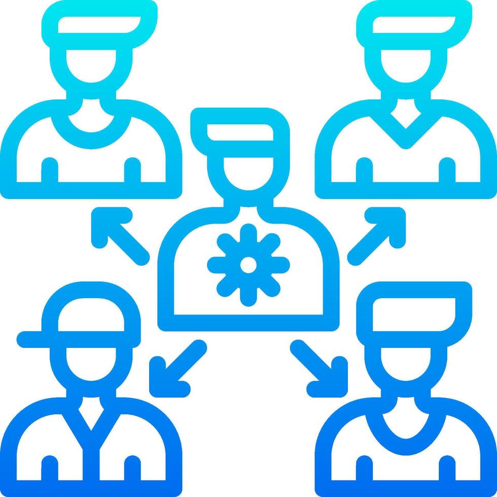 A group of people with different icons vector