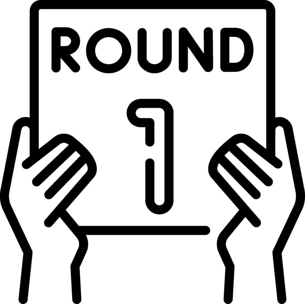 Round 1 icon illustration vector