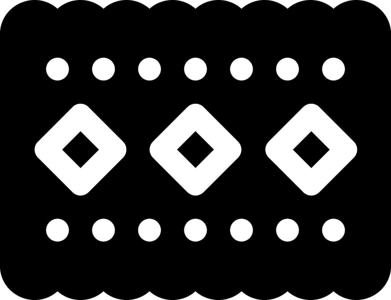 A black and white square with a diamond pattern vector