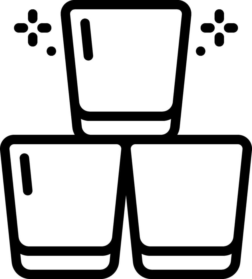 Two glasses with bubbles on top of each other vector