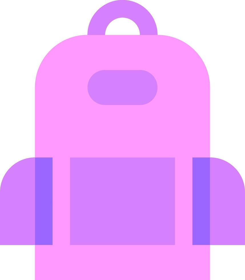 A purple backpack with a purple handle vector