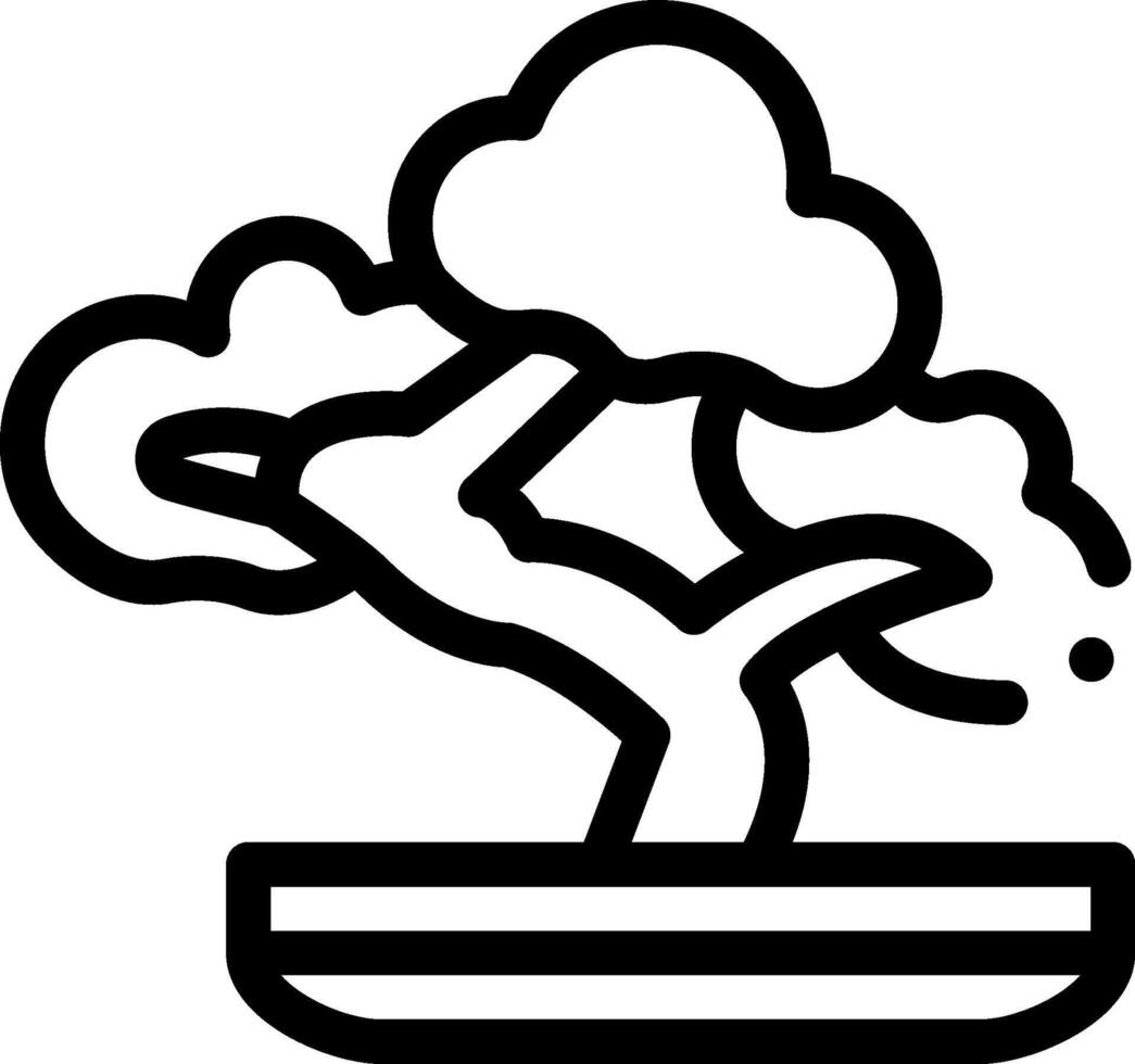 Bonsai tree icon vector