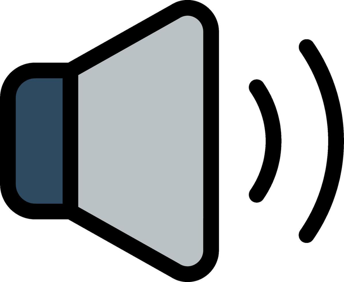 A speaker icon with sound waves vector