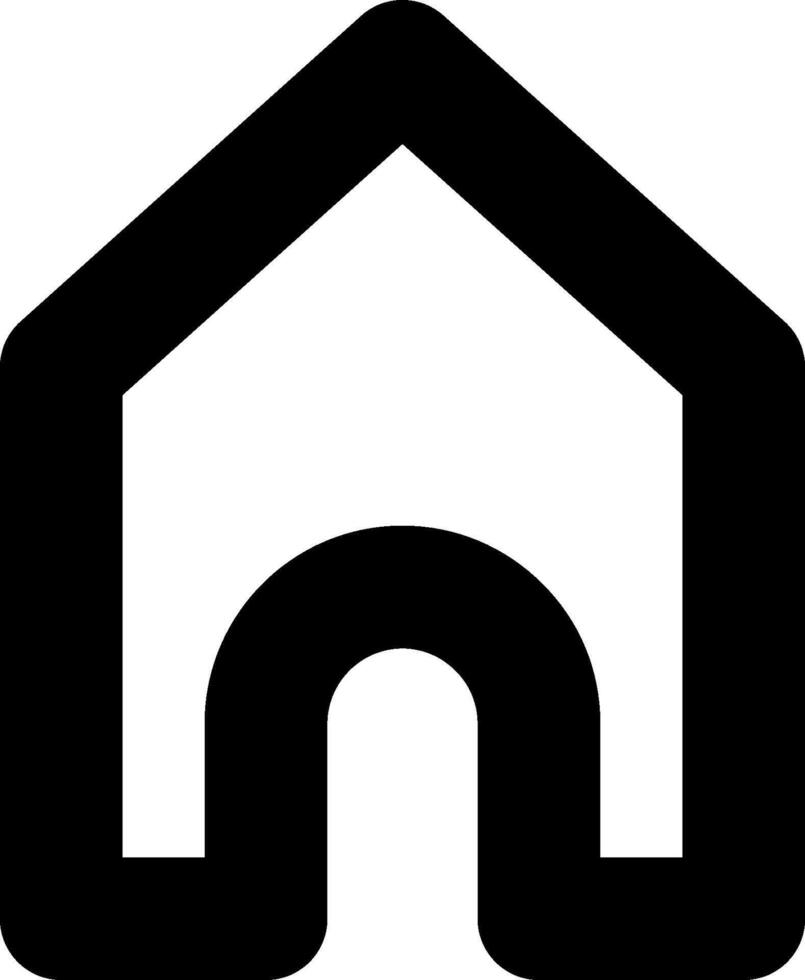 A black and white house icon vector