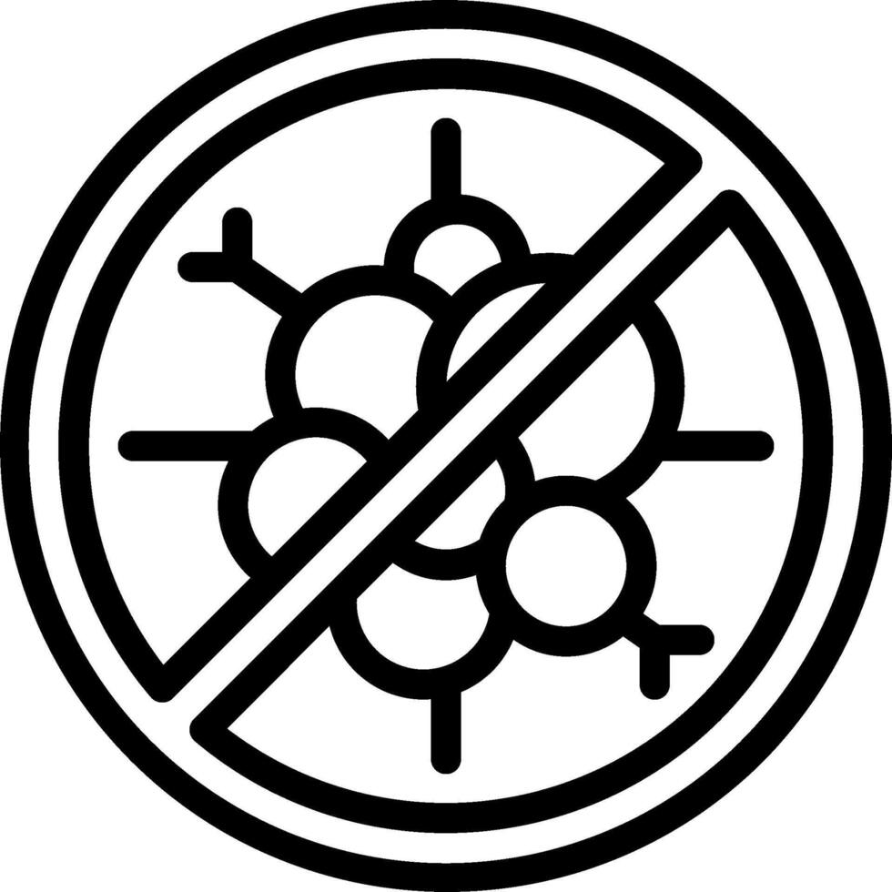 No bacteria icon vector