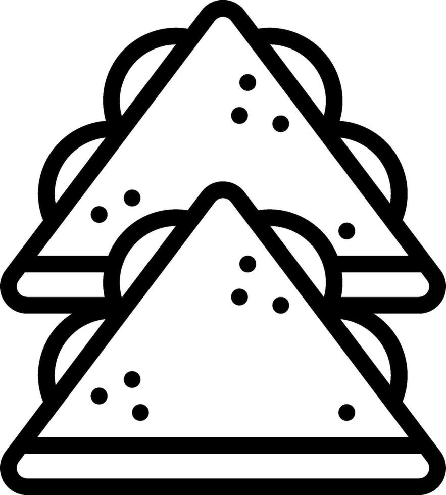 Two slices of pizza icon vector