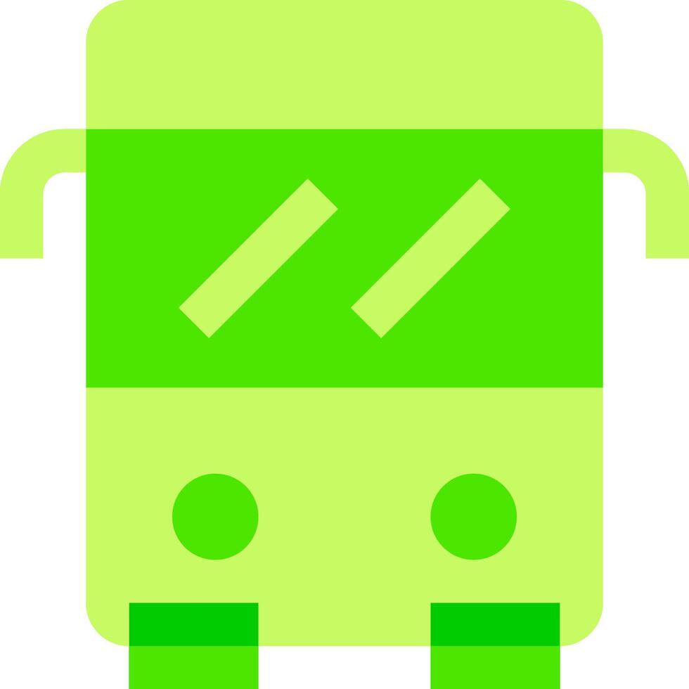 A green bus icon on a white background vector