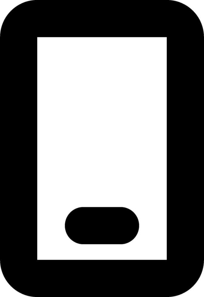 A black and white icon of a phone vector