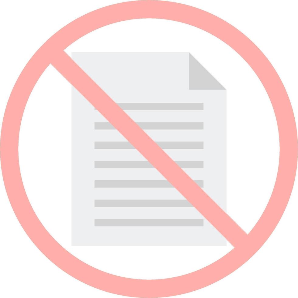 A no document sign on a white background vector