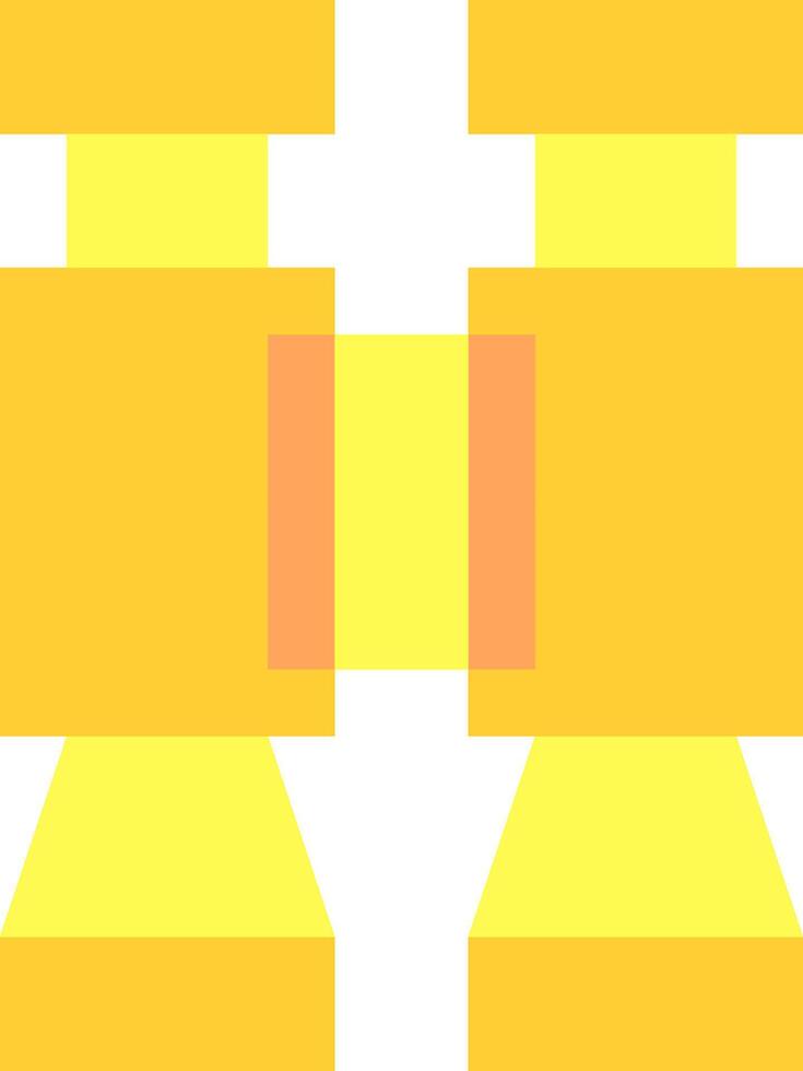 A yellow square with a cross on it vector
