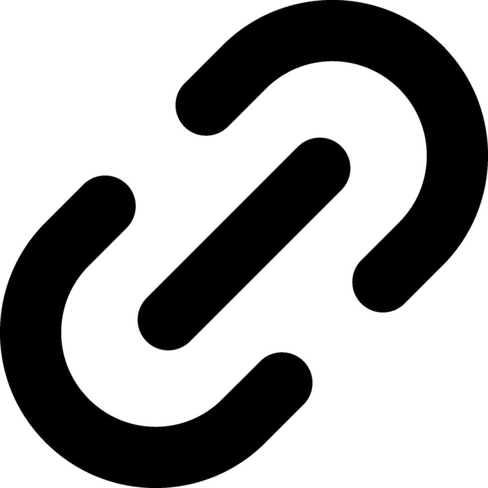 A black and white image of a link vector