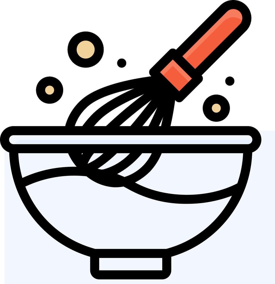 A whisk and bowl with bubbles in it vector