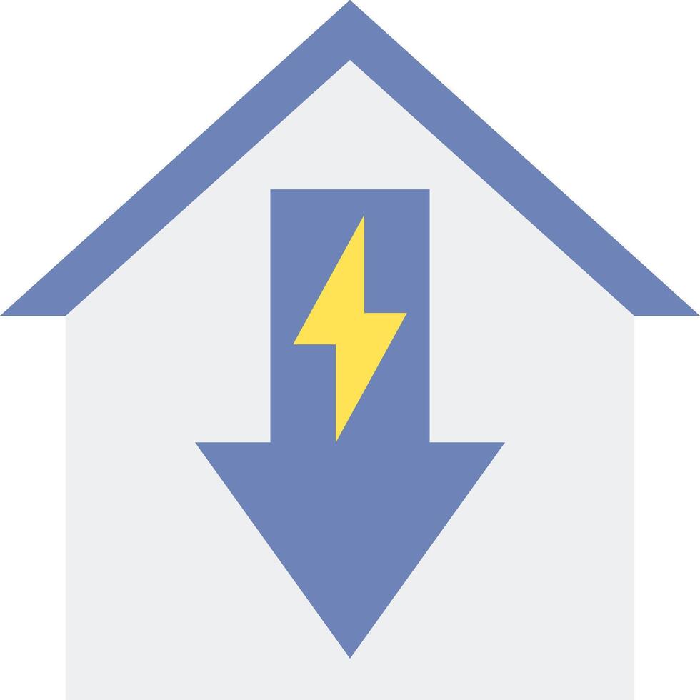 A house with a lightning bolt on the roof vector