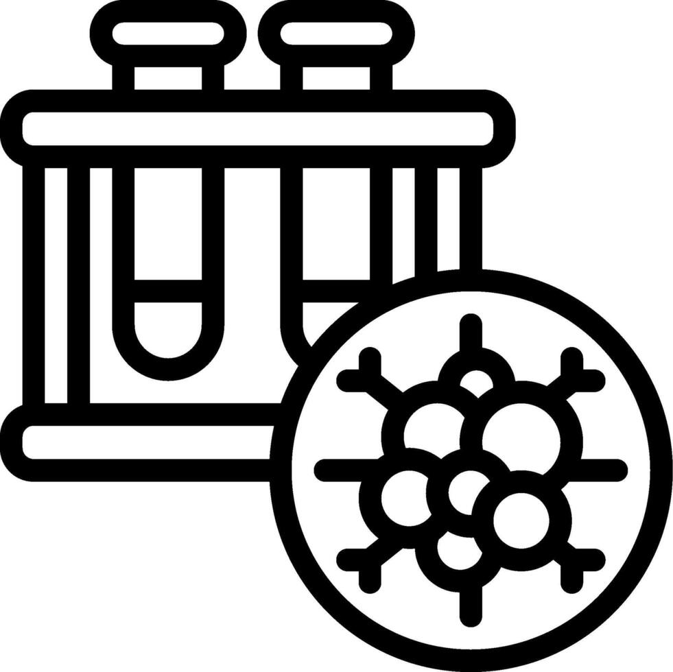 A black and white image of a laboratory with a test tube vector