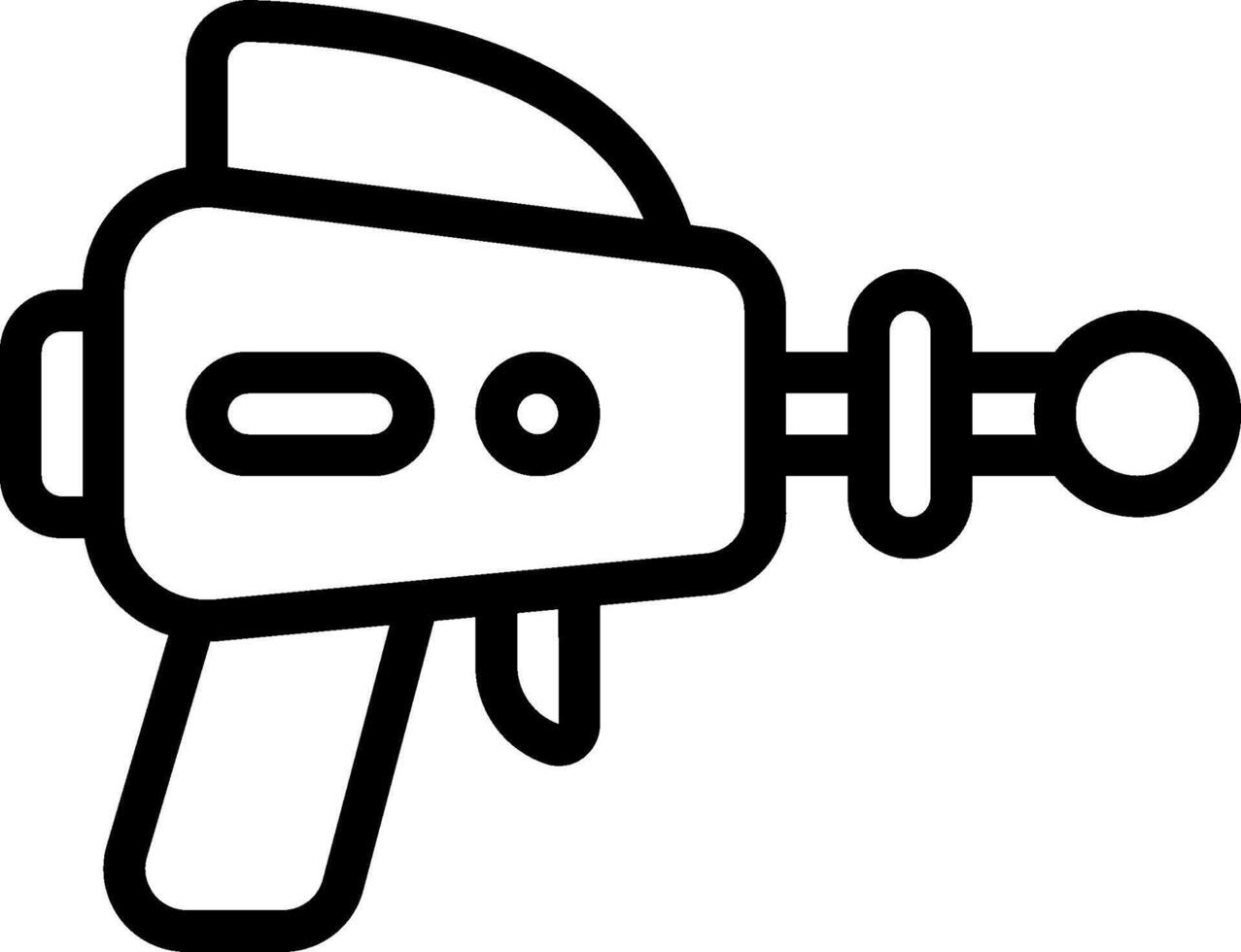 A black and white drawing of a drill vector