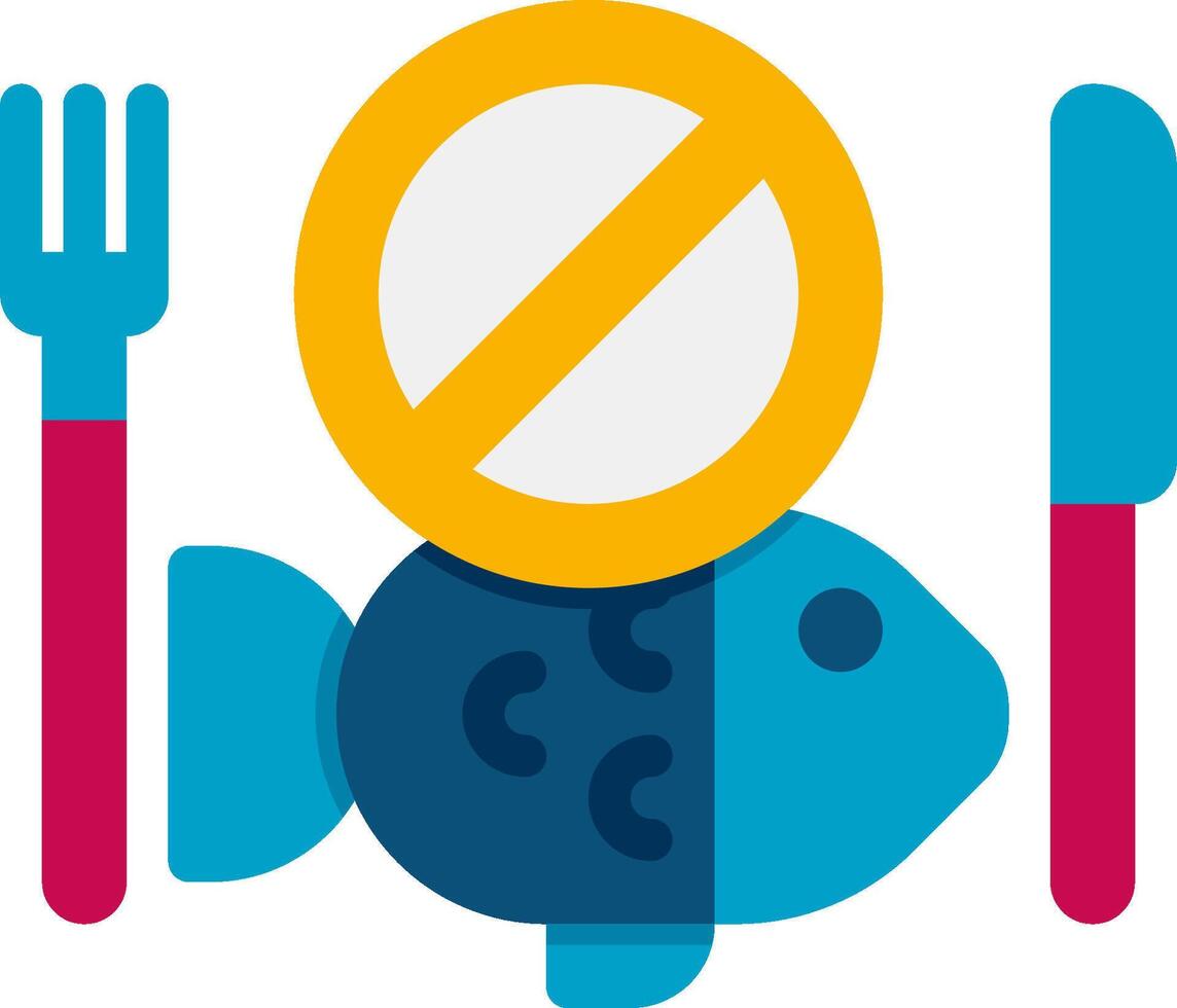 A fish with a fork and knife on a white background vector