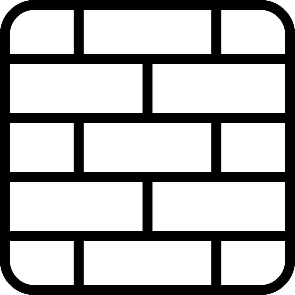 A black and white brick wall icon vector