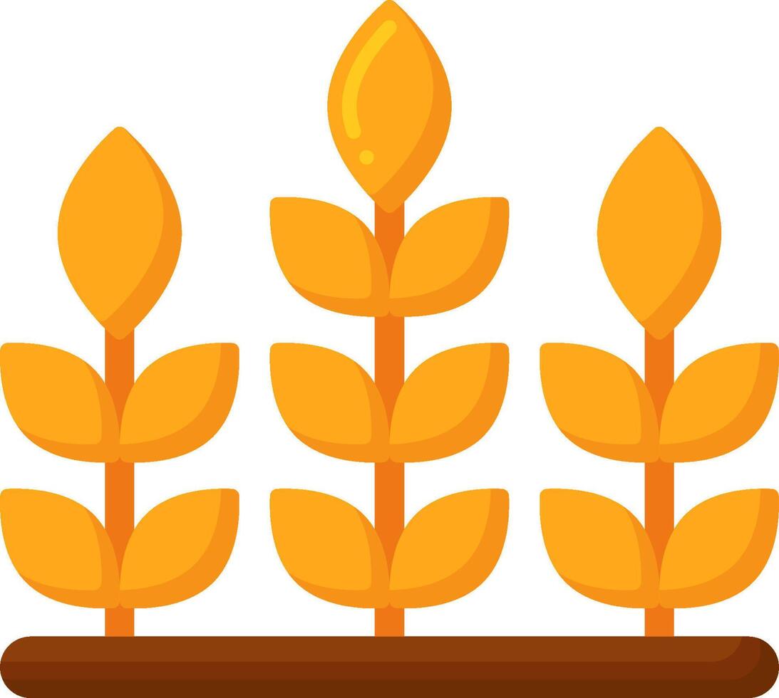 An illustration of a field with wheat plants vector