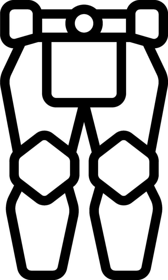 A black and white drawing of a pair of pants vector