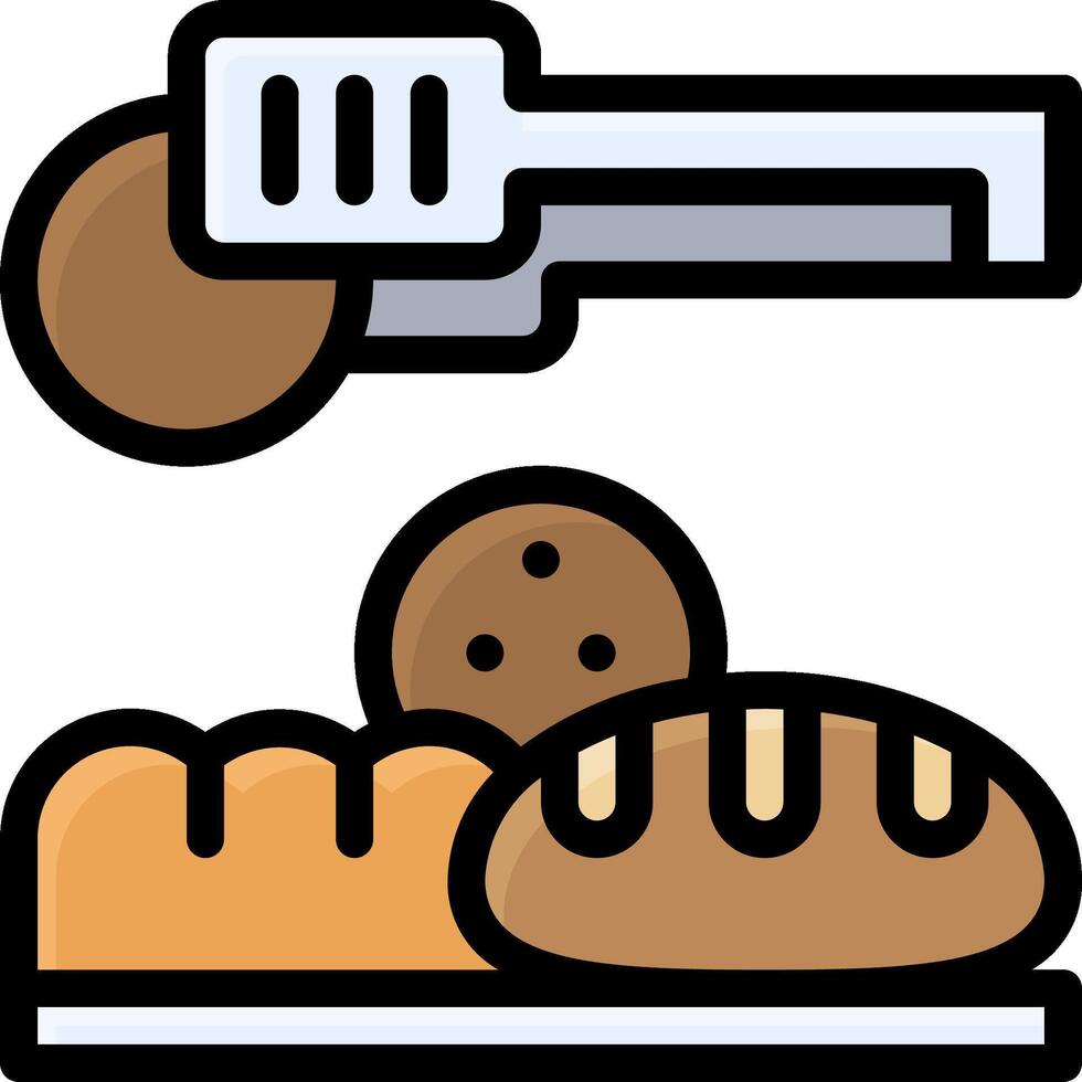Bread and cookies icon vector