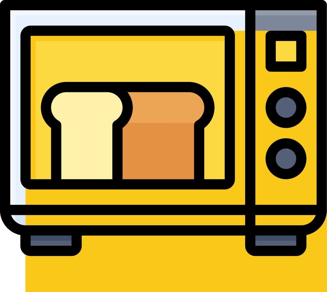 Toaster oven icon vector