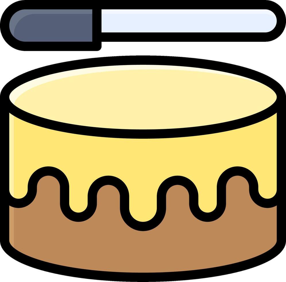 Cake icon with a knife and fork vector