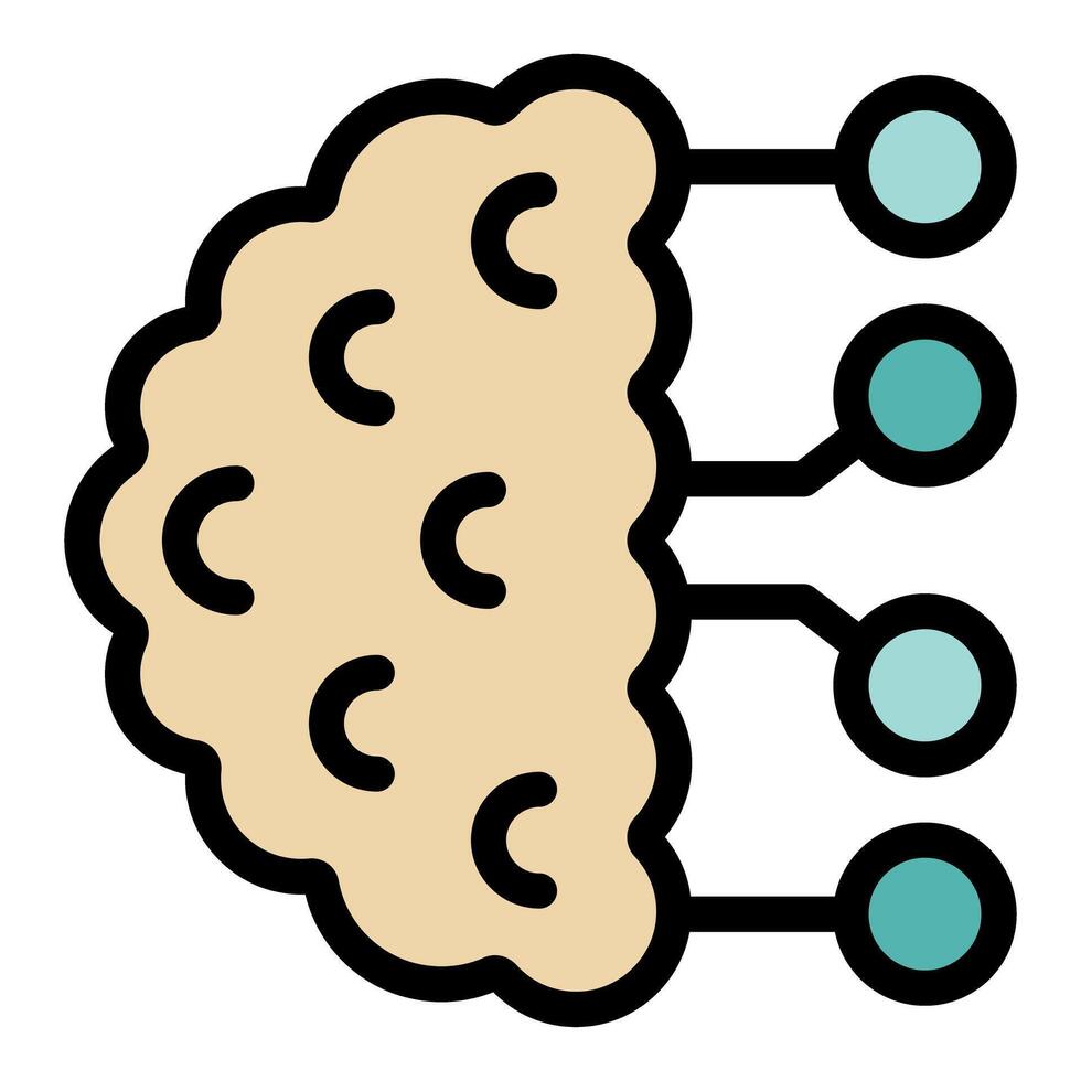 Brain sending signals icon depicting neural network vector