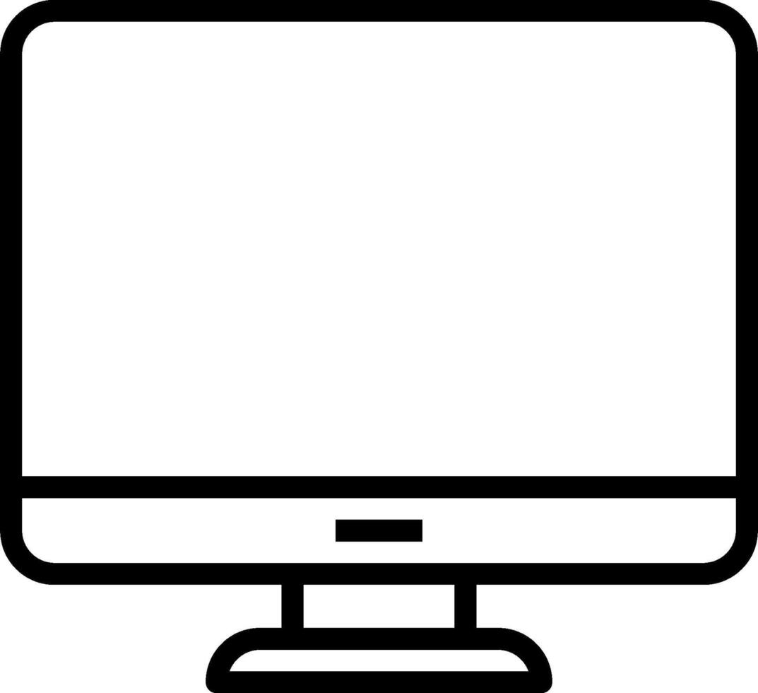 Computer monitor icon illustration vector