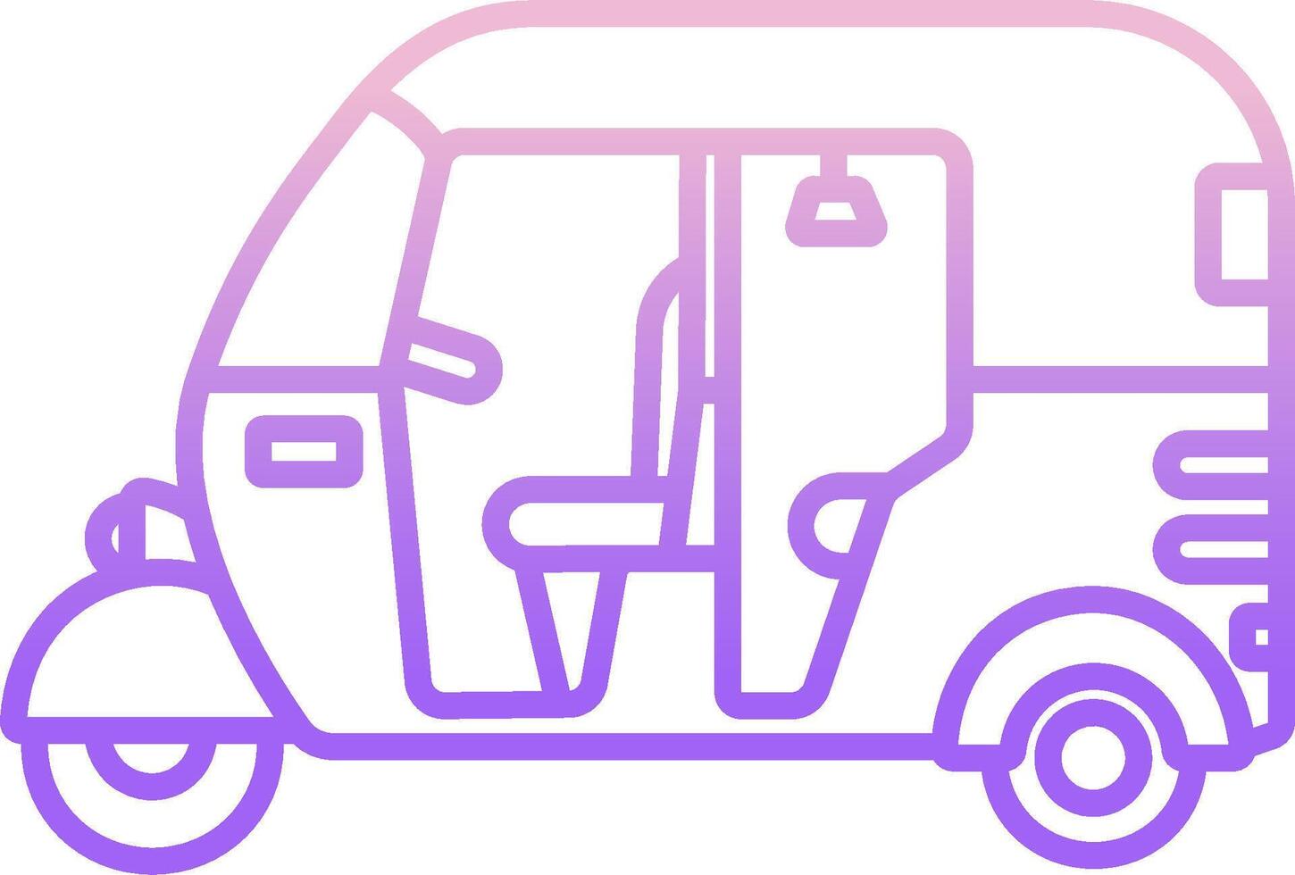 A tuk tuk icon with a purple background vector