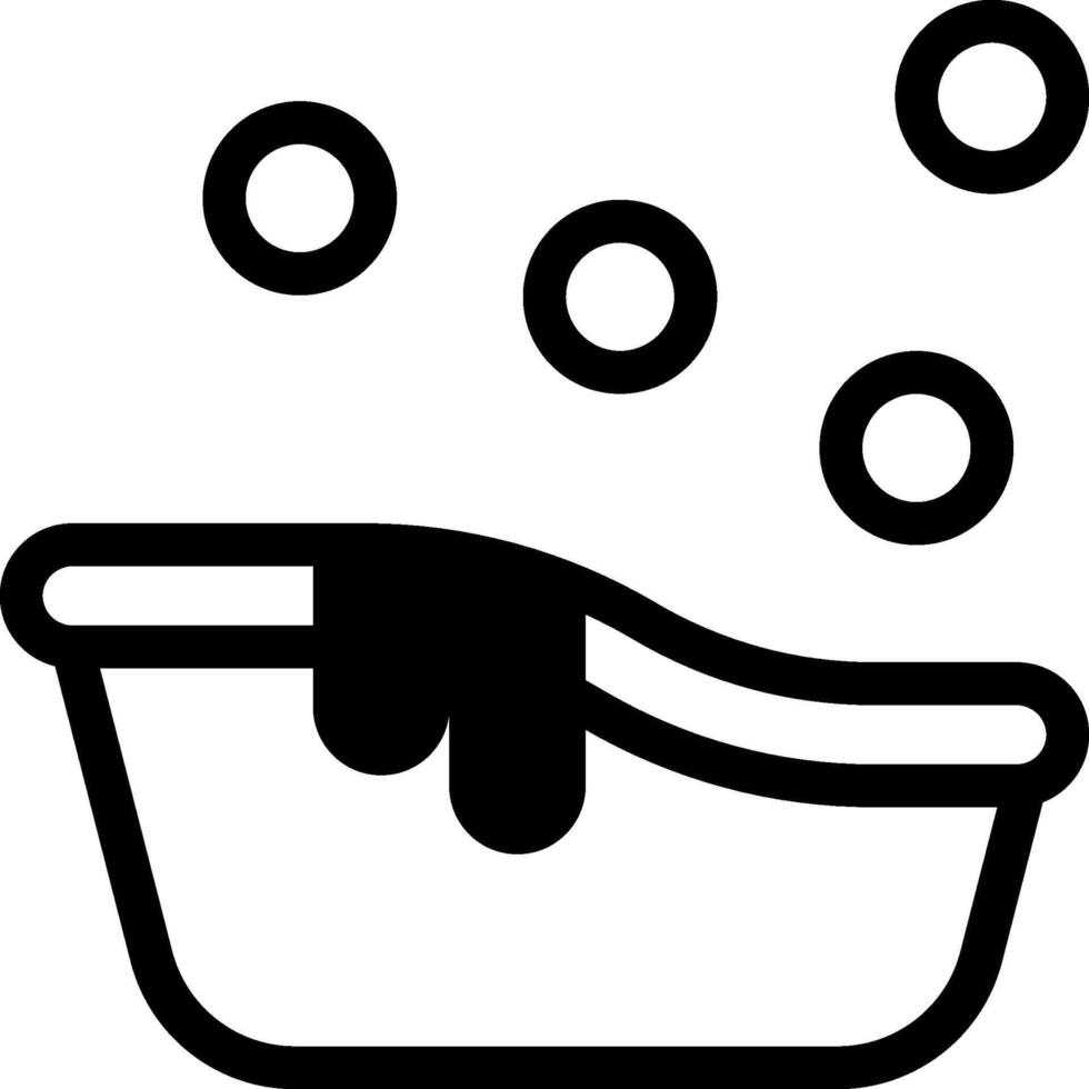 Bathtub icon with bubbles vector
