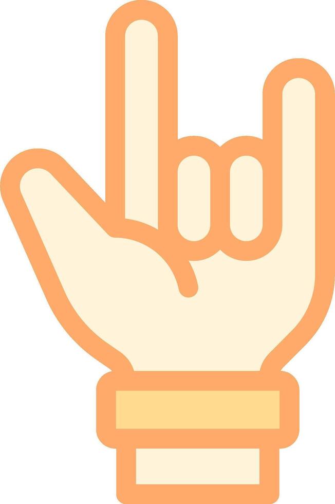 Rock hand icon vector