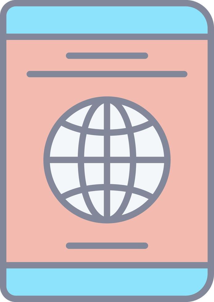 A globe icon on a book vector