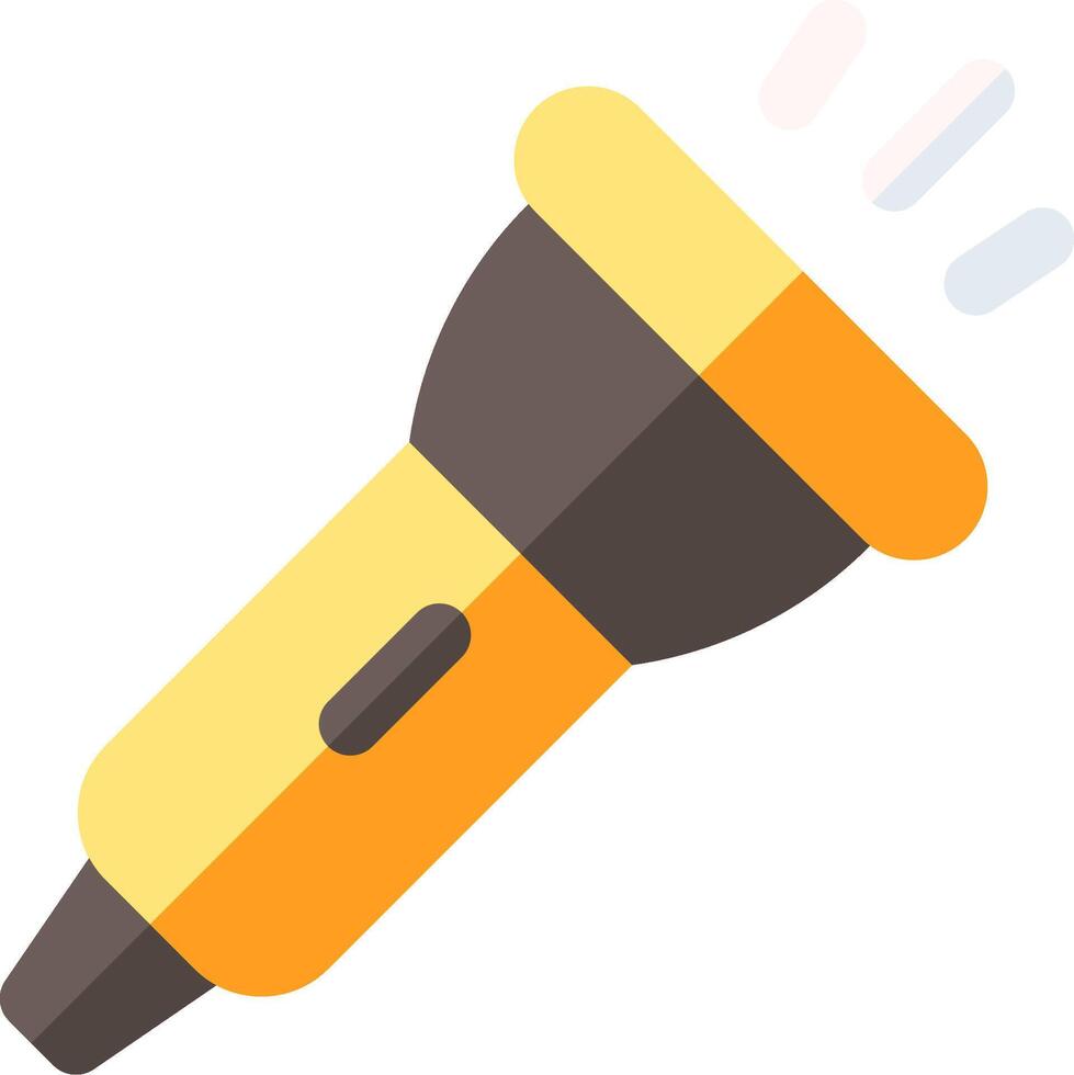 A yellow flashlight icon on a white background vector