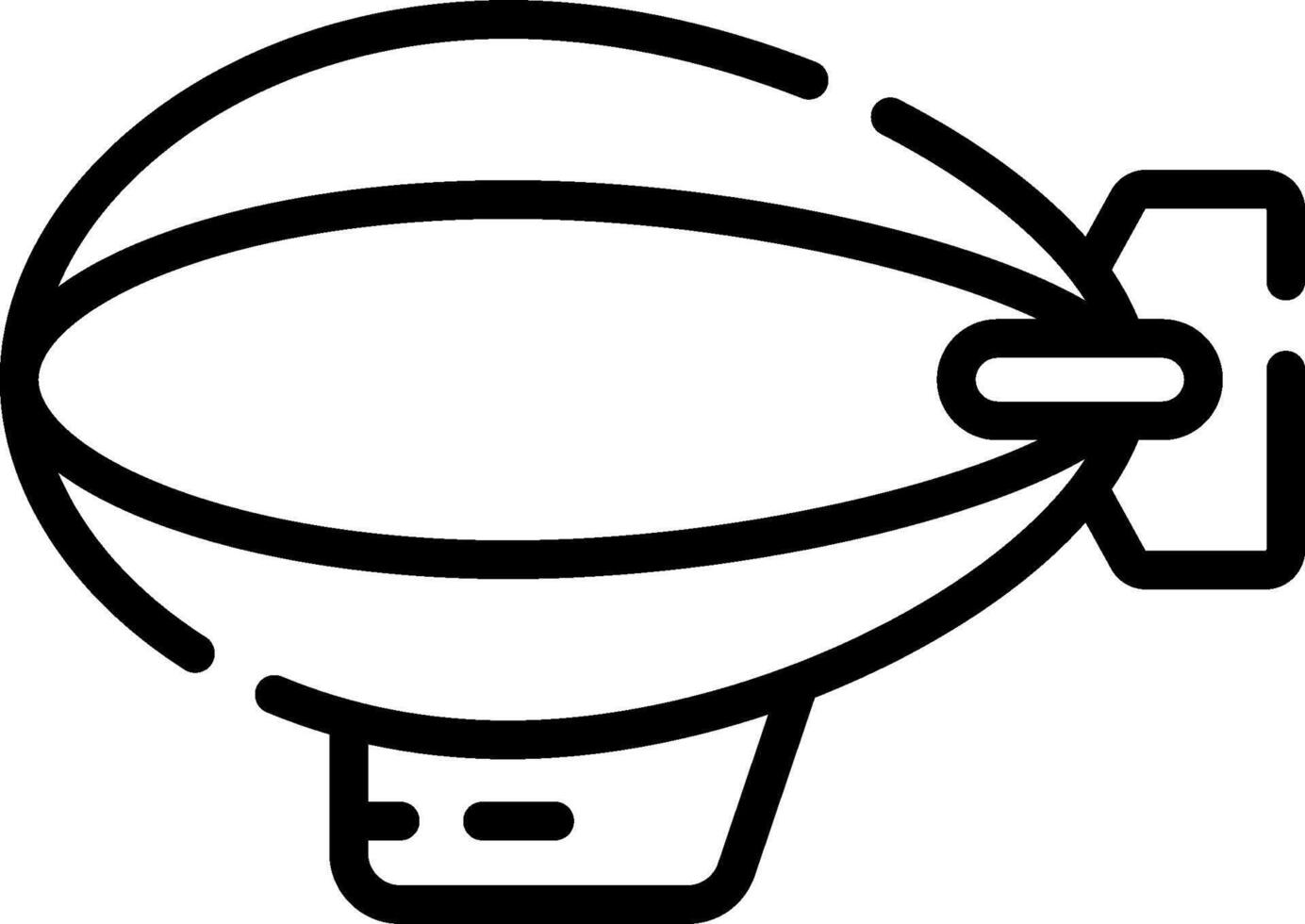 A black and white drawing of a hot air balloon vector