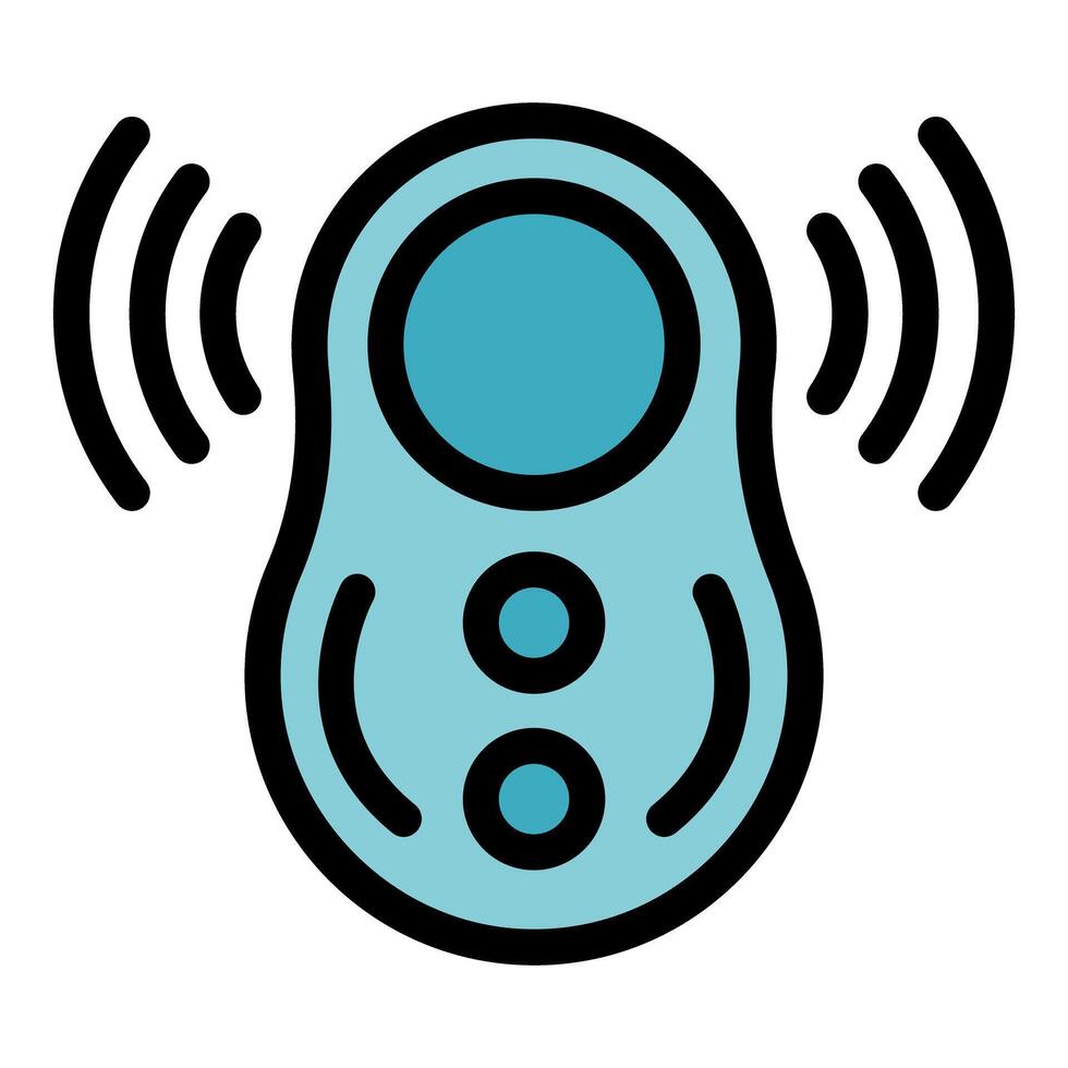 Wireless pet tracker sending location signal using gps chip vector