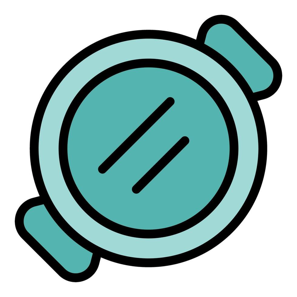 Round window showing three horizontal metal bars vector