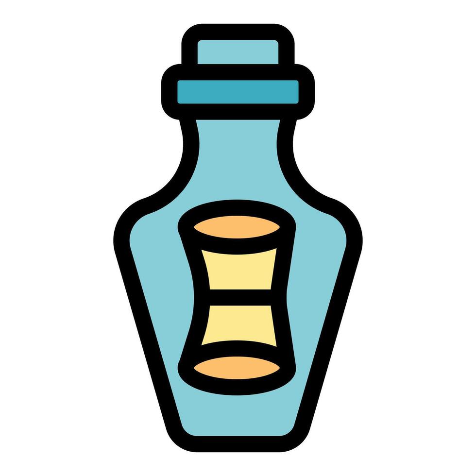 Message in a bottle with cork representing communication and secrets vector