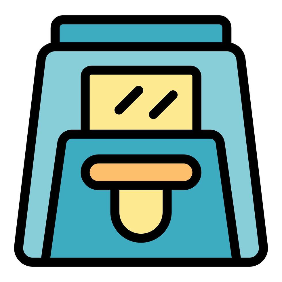 Modern toaster heating slices of bread for breakfast vector