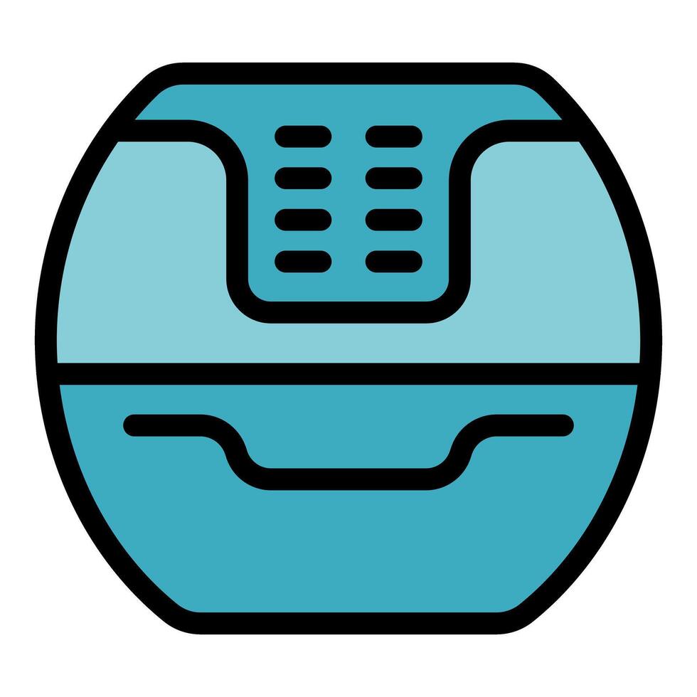Modern electric multi cooker preparing food icon vector