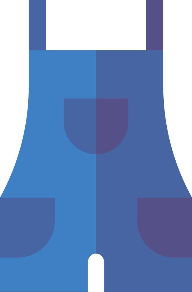Blue overalls icon vector