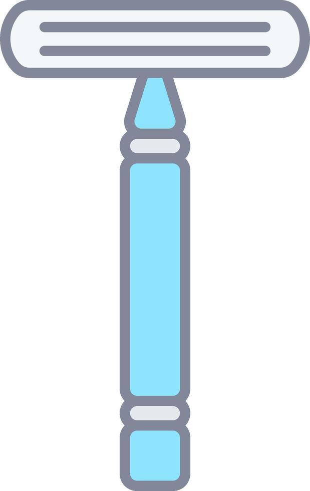 A razor with a blue handle on a white background vector