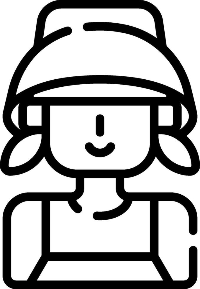 A woman wearing a hat and holding a bag vector
