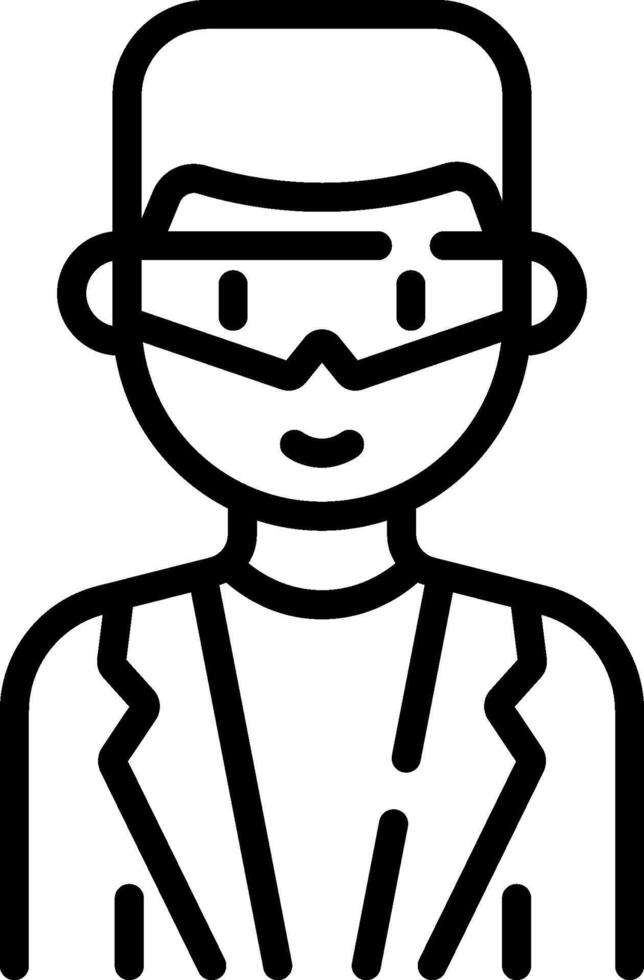 A man in a suit and glasses icon vector